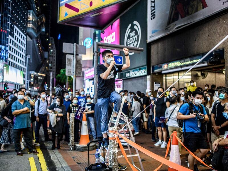 Jailed Hong Kong pro-democracy activist Joshua Wong