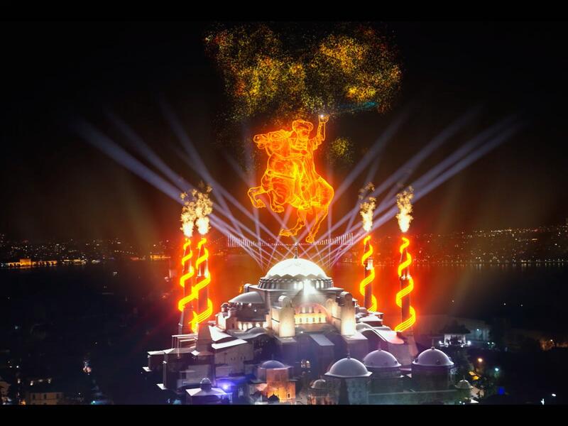 The 568th anniversary of Istanbul's conquest was marked with special visual events organised by the Presidency's Directorate of Communications in cooperation with the Ministry of Culture and Tourism at symbolic locations across the city.