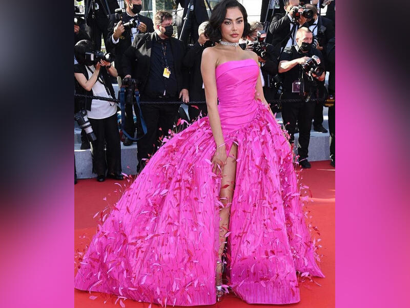 Kuwaiti fashionista Fatima Al-Momen's 1st look - Dress by RAMI KADI