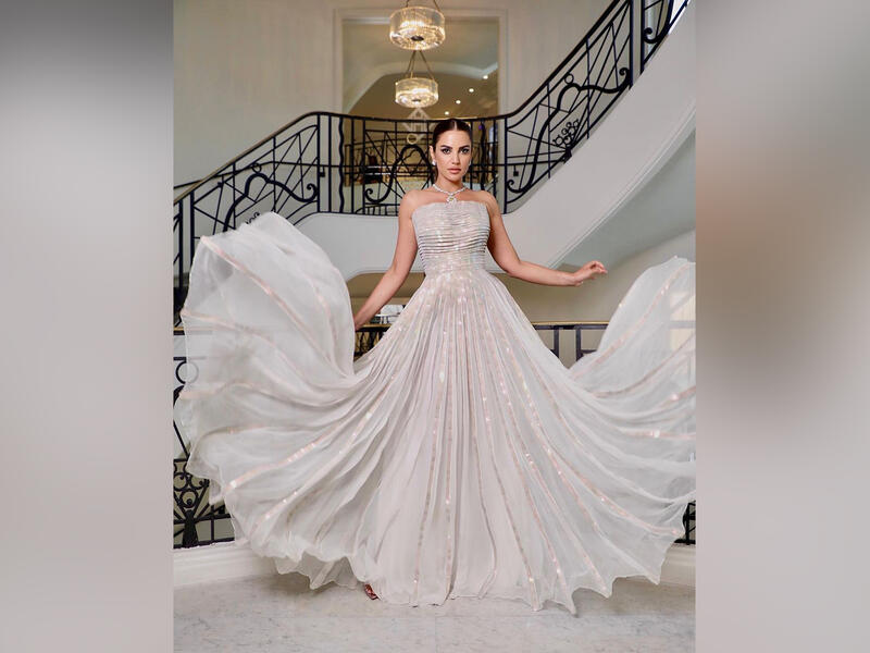 Tunisian actress Dorra Zarrouk - Dress by RAMI KADI