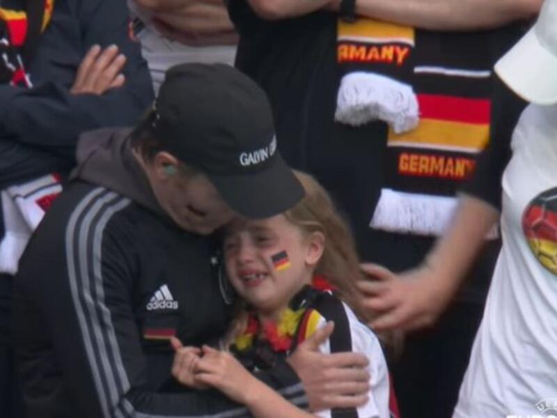 German girl who was seen crying