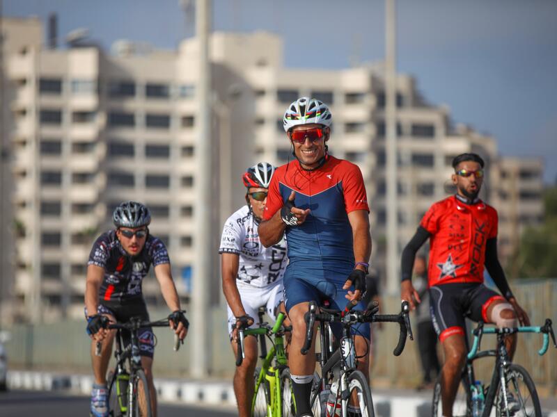 first bike race tournament in Gaza