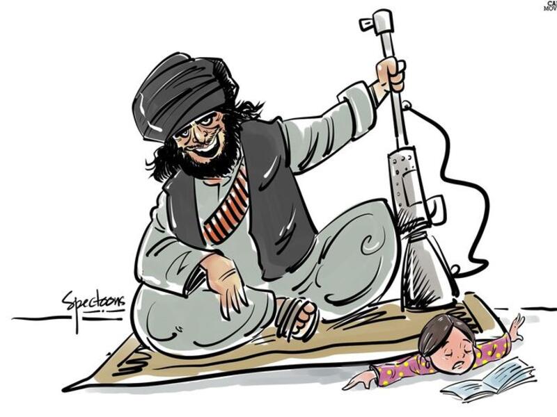 Back to darkness. I can't breathe! Visit our collection for more cartoons about the Taliban take over. Vinod Tripathi