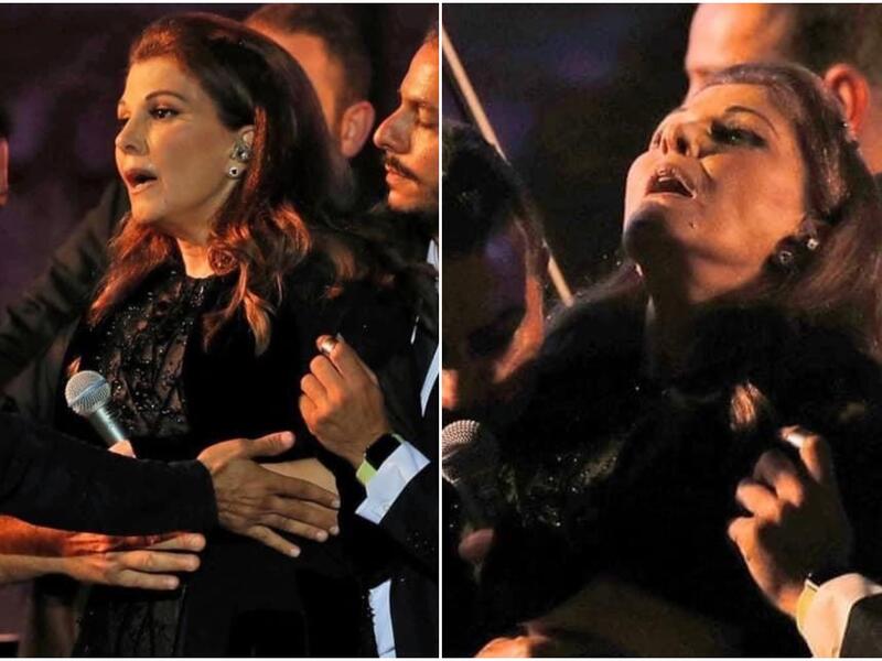 Majida El-Roumi FAINTS on Jerash Festival Stage video Jordan