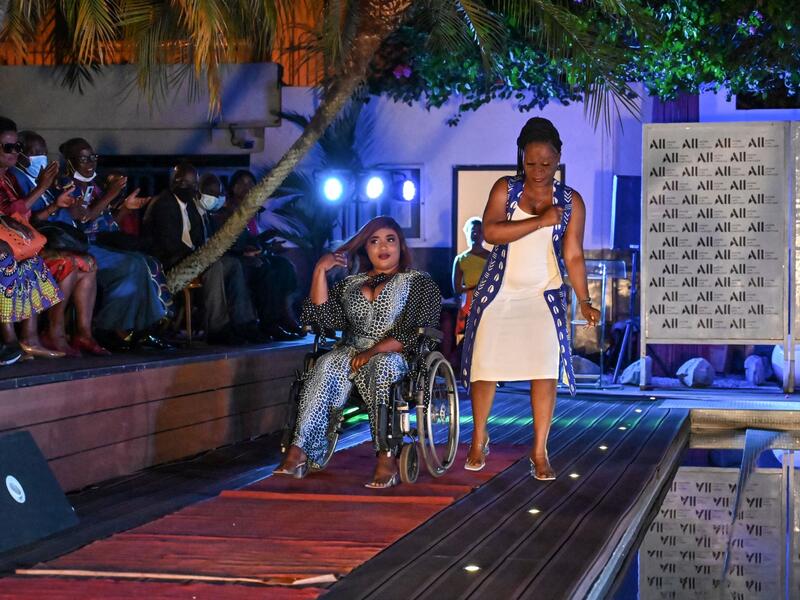 Disabled models breaking taboos on Ivory Coast catwalk