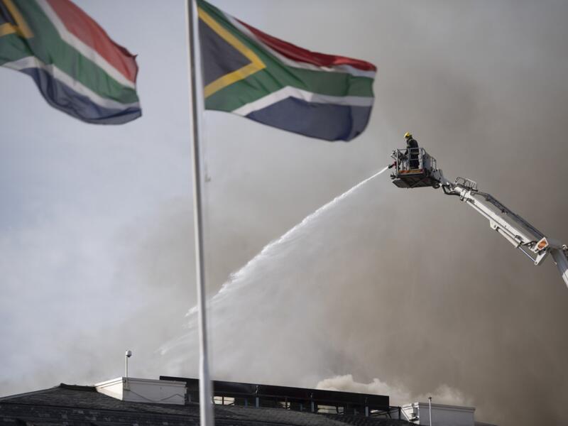 Man accused of setting South African parliament fire faces terrorism charge
