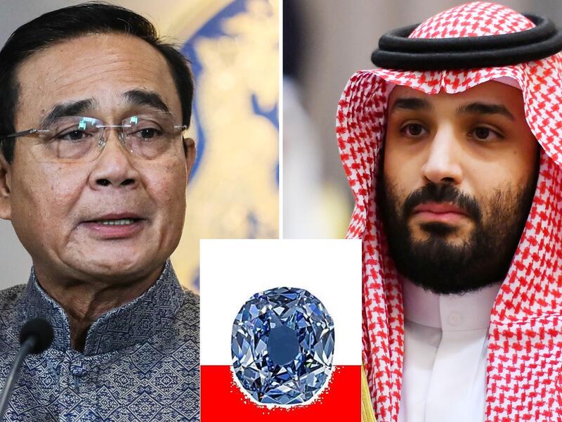 الأمير محمد بن سلمان -  رئيس وزراء تايلند برايوت تشان أوتشا - الماسة الزرقاء