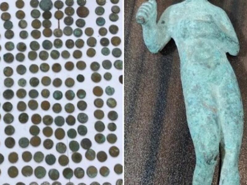 إحباط تهريب 1752 قطعة أثرية بسيارة نقل فواكهه بمصر