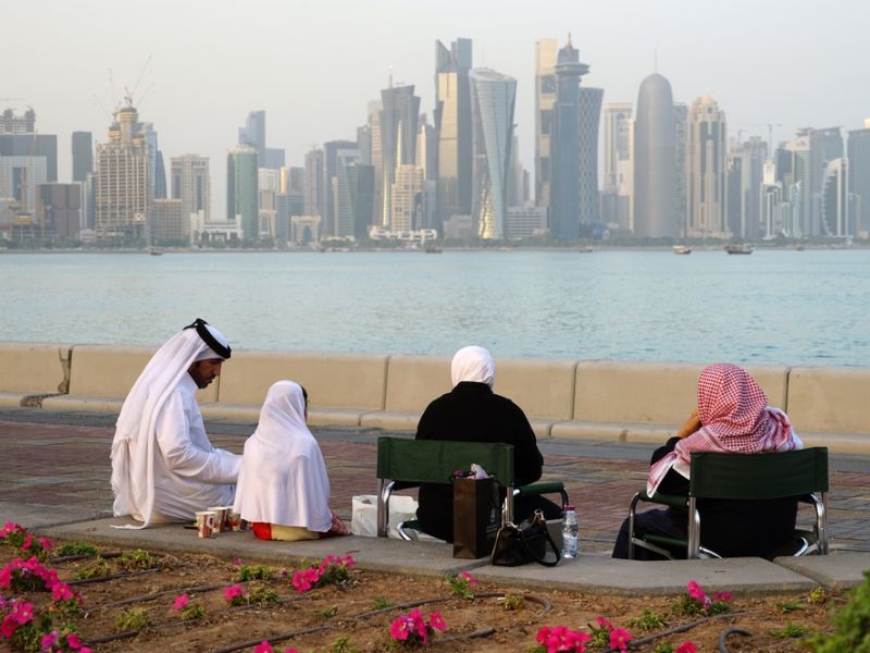 Qatari family in Doha