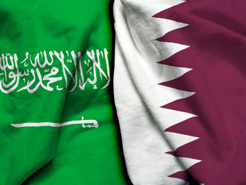 Saudi-Qatari flags