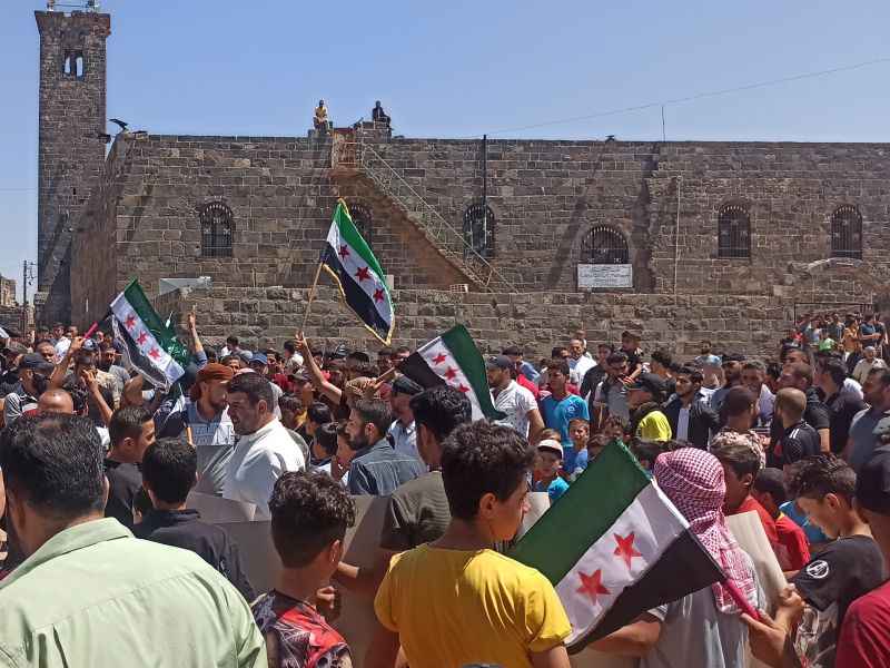 Massive protests erupt across 7 Syrian provinces