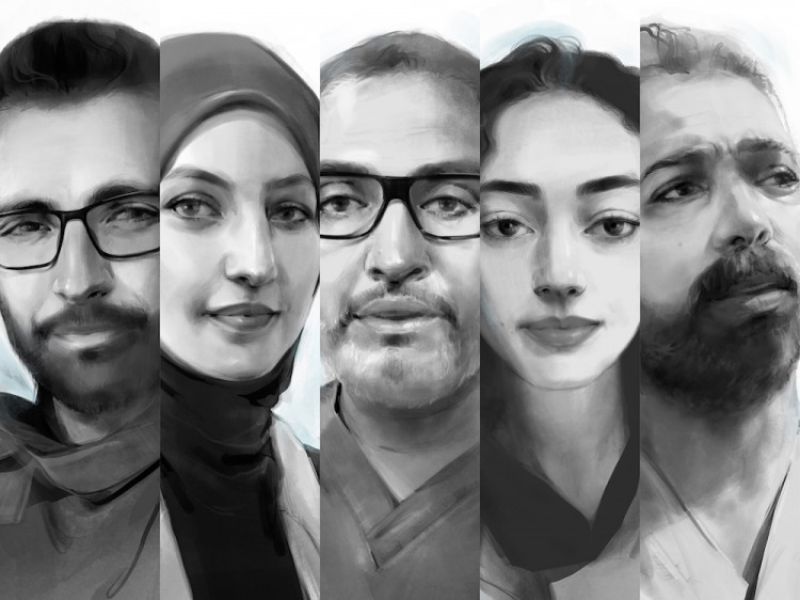 فوغ العربية تكرم رموز الحرب ومعتز عزايزة وباليستيا العقاد يتصدران الغلاف