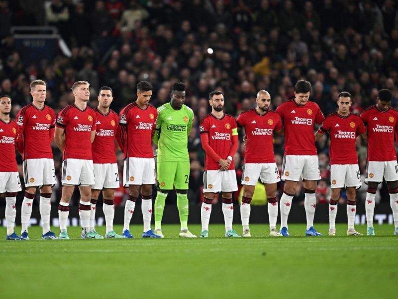 فريق مانشستر يونايتد (Photo by Paul ELLIS / AFP)