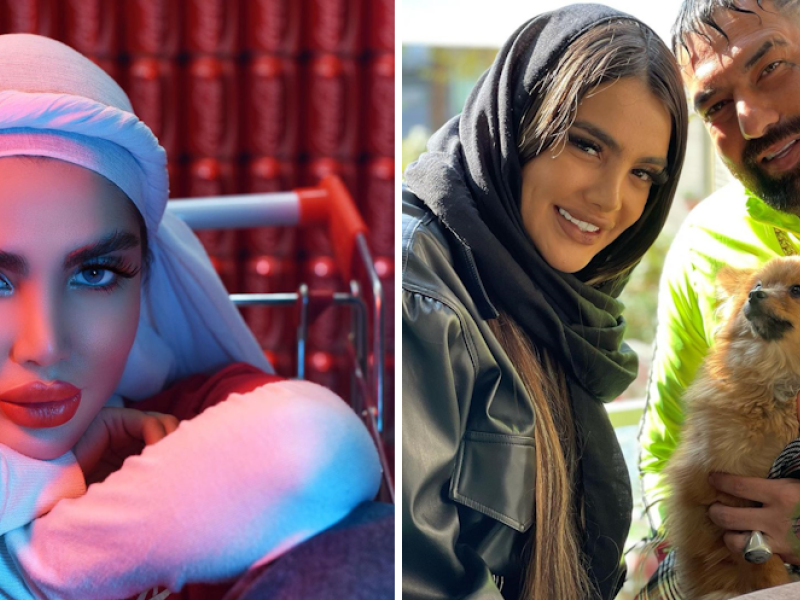 فيدا أفشار وزوجها بيمان كوجكي