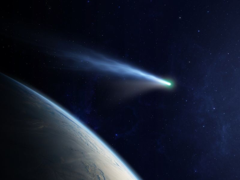 The comet will be crossing near the Earth for the first time in 80,000 years