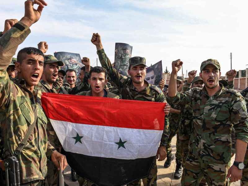 Syrian government soldiers 