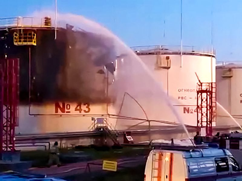 Blaze erupts at Russian bearing plant amid suspected Ukrainian drone attack
