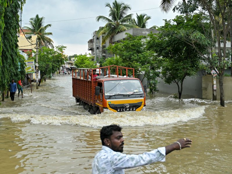 flooded street in Bengaluru 
