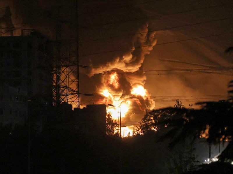 Moment of fire as missile storm engulfs Haifa and flattens buildings