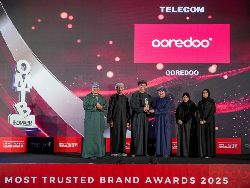  Ooredoo Named Oman’s Most Trusted Telecom Brand for the Fifth Consecutive Year at OMTB 2025