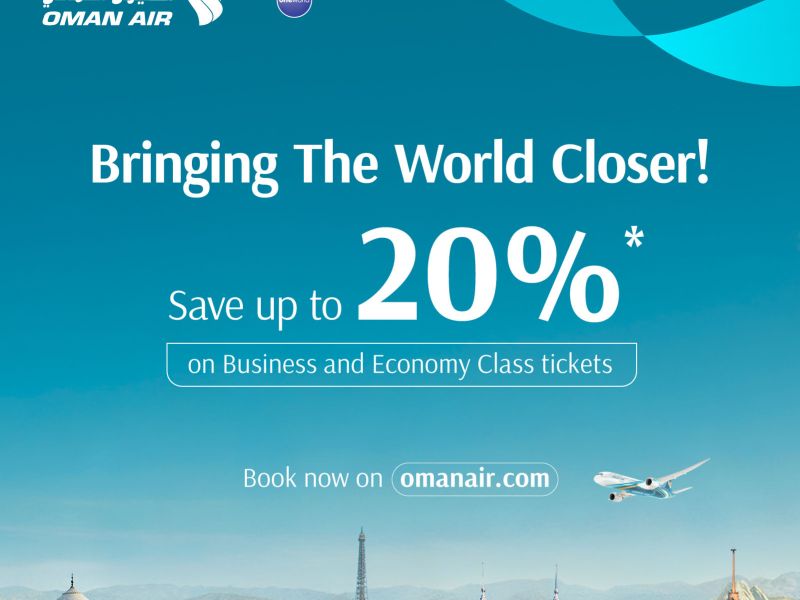 Oman Air’s Global Sale Offers up to 20% off Fares Network-Wide 