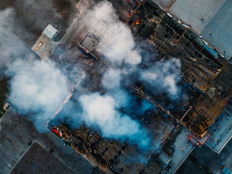Arson fire destroys major Kimberly-Clark warehouse in Ontario, California