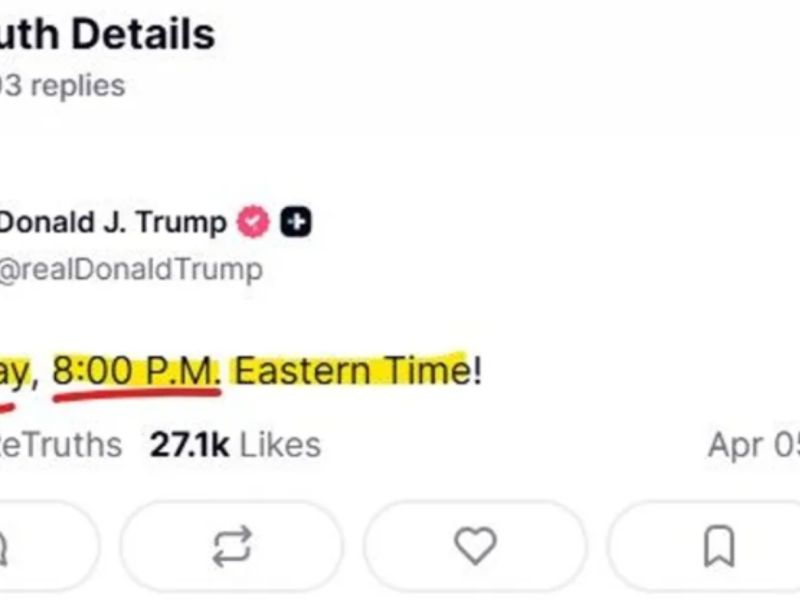 تغريدة ترامب على تروث سوشيال