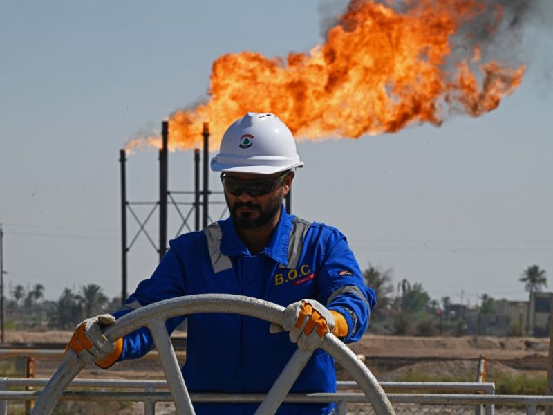 Iraqi oil field worker in Basra