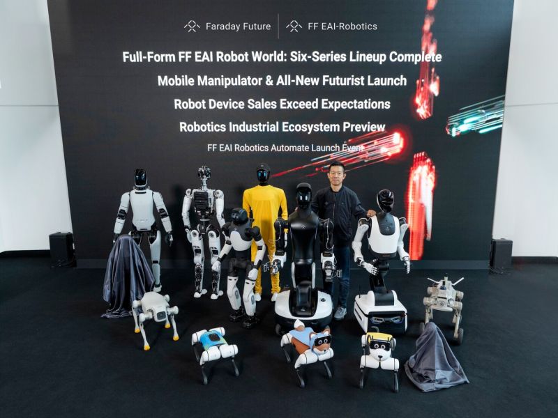 فاراداي فيوتشر تكشف عن المرحلة الثانية من عالم FF EAI Robot World وتطلق روبوتاً بشرياً جديداً ومنظومة روبوتات صناعية متكاملة