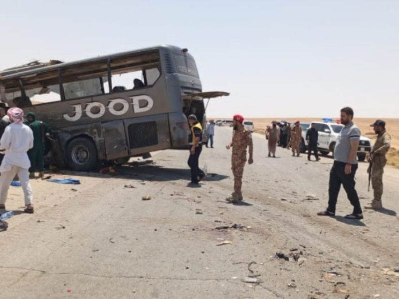 حادث طريق دير الزور دمشق