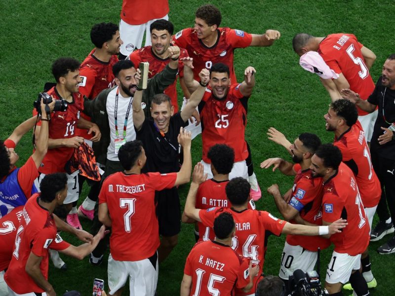 فرحة منتخب مصر عقب عبور أستراليا بركلات الترجيح في كأس العالم 2026
