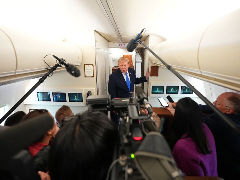 Trump aboard Air Force One