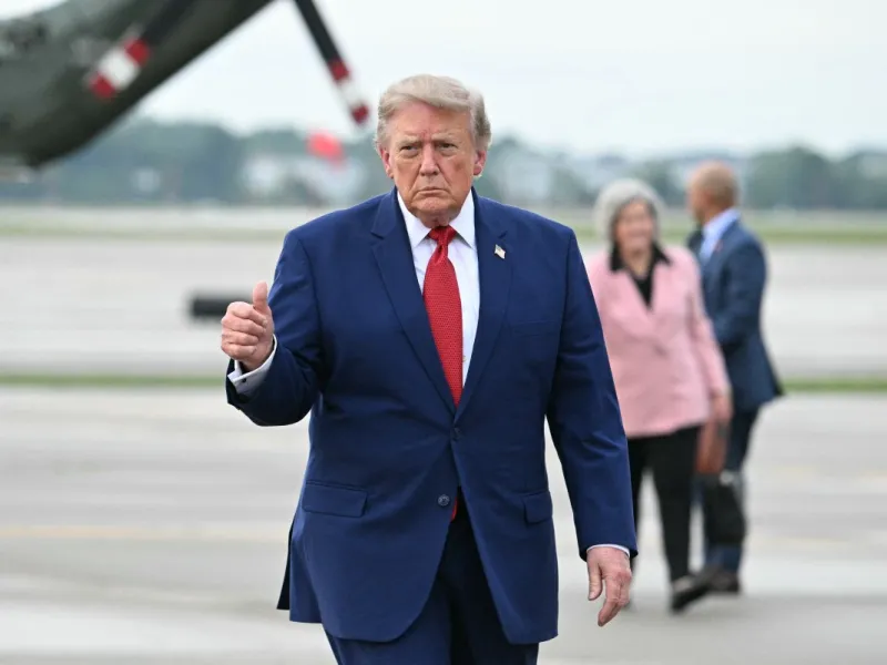 Donald Trump in Ohaio Airport