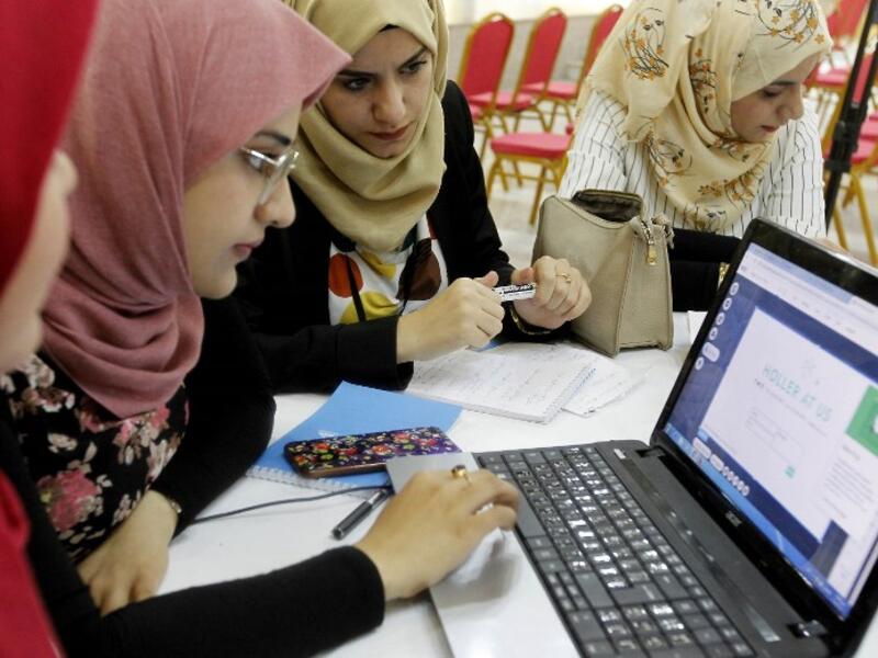 The first murmurs of this creative spirit were felt in 2013, but the Islamic State group's sweep across a third of the country the following year put many projects on hold.
SABAH ARAR / AFP