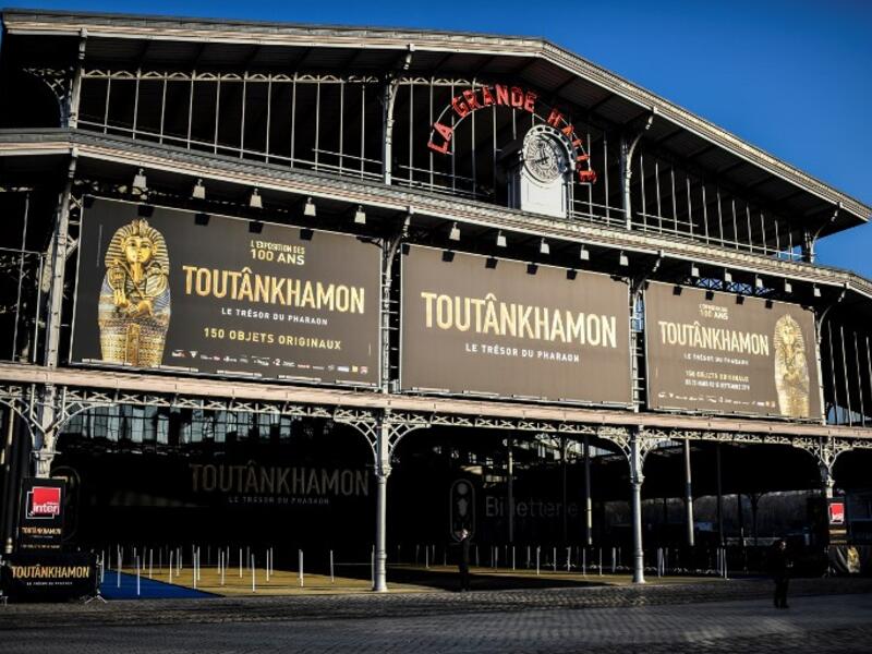 General view of the 'Grande Halle de la Villette' in Paris on March 21, 2019, where takes place the exhibition 'Tutankhamun,Treasures of the Golden Pharaoh'. (AFP/ File)
