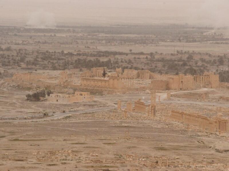 A general view taken on March 26, 2016, shows the ancient oasis city of Palmyra, northeast of the capital Damascus, during a military operation by Syrian pro-government forces to retake the ancient city from Daesh. (AFP/File)