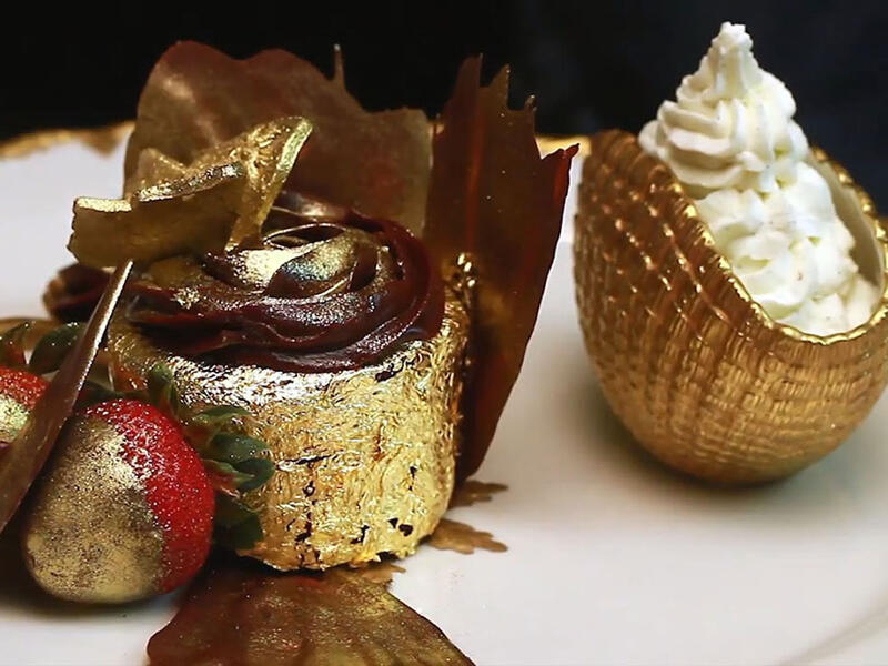 Golden Phoenix Cupcake