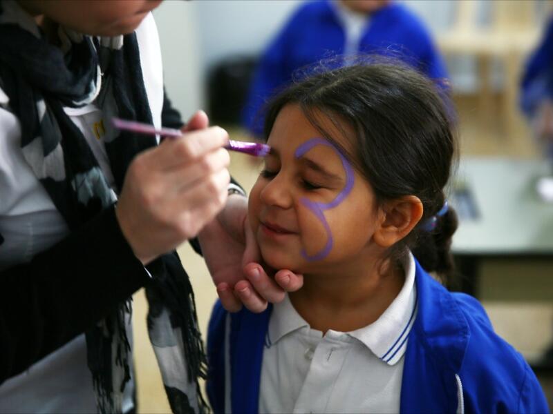 Saint Barbara face-painting