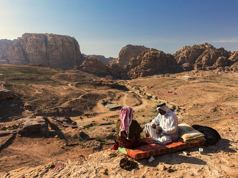 Bedouin rest in the desert of Wadi Rum. Bedouins are a part of a desert-dwelling Arabian ethnic group (Shutterstock/File Photo)
