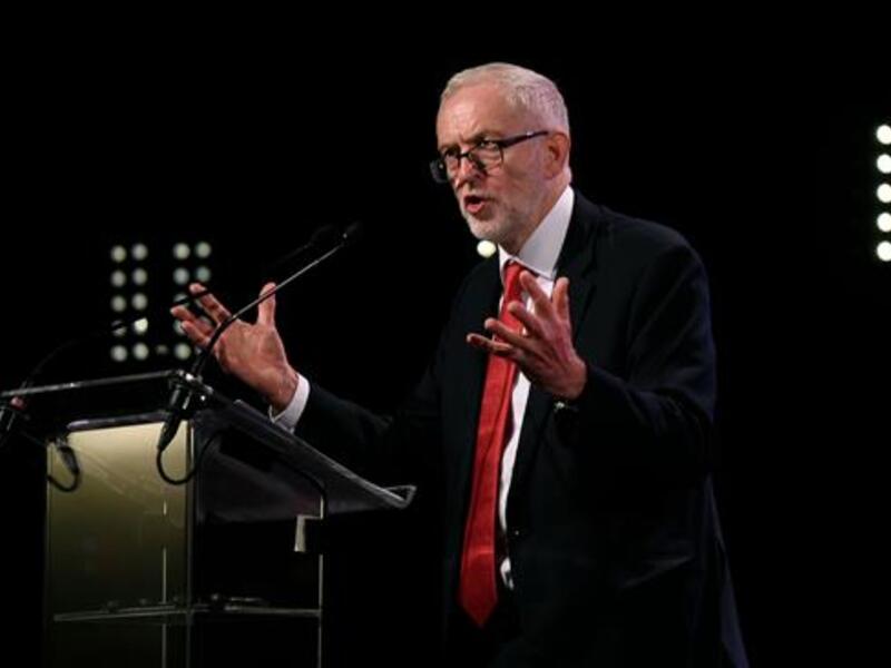 British Labour Party leader Jeremy Corbyn says parliament should decide in the event of a military strike on Syria and not the British government (AFP/File Photo)	