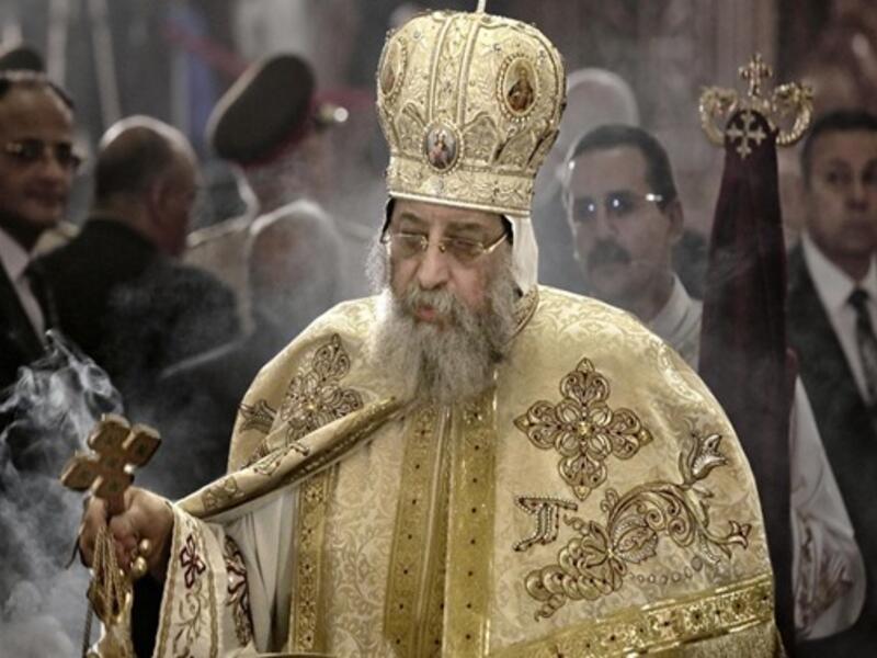 Pope Tawadros II of Alexandria and the Patriarch of Saint Mark’s Diocese (AFP/File)