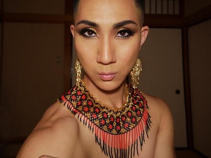 Nishimura is openly gay and sometimes wears makeup himself or dresses in drag (Instagram)