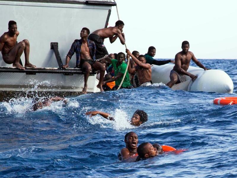Nearly 420,000 migrants from 38 nationalities are trapped in Libya as about 120,000 individuals arrived in Europe this year (AFP/File)