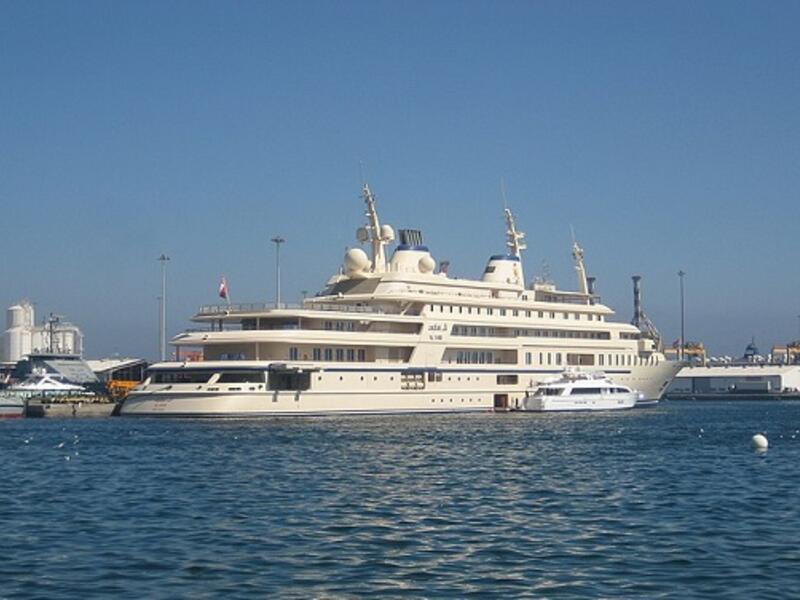 3. Al Said - Sultan Qaboos of Oman

At 155m, Sultan Qaboos’ yacht Al Said is currently the fifth largest in the world, and the third largest owned by an Arab. Boasting an enormous helipad, the yacht actually looks more like a cruise ship or passenger ferry than a luxury superyacht.
(Wikipedia - Creative Commons)