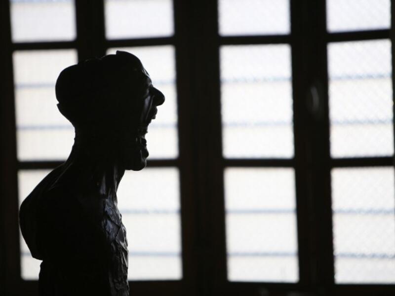 A picture taken at the Museum of Modern Art in Kuwait City on October 4, 2018, shows a sculpture by Kuwaiti artist Sami Mohammed. 
Yasser Al-Zayyat / AFP