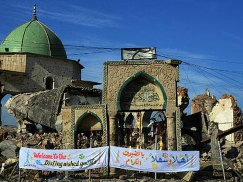 Iraq is rebuilding Mosul's 12th century al-Nuri mosque (Twitter)