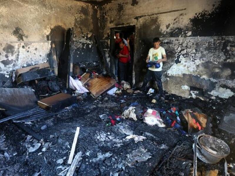 The Dawabsha family home after it was torched by Israeli settlers. (AFP/File)