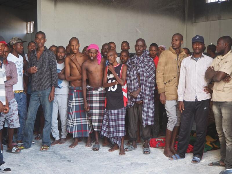 Migrants in Libya (Twitter)