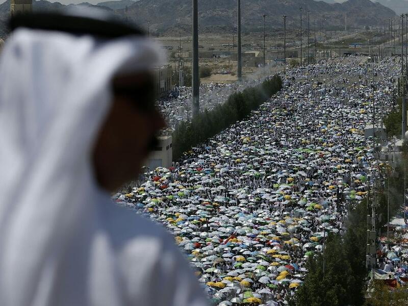 More than 1.8 million Muslim pilgrims are taking part in the Hajj this year in the Saudi holy city of Mecca. (AFP/Ahmad Gharabli)