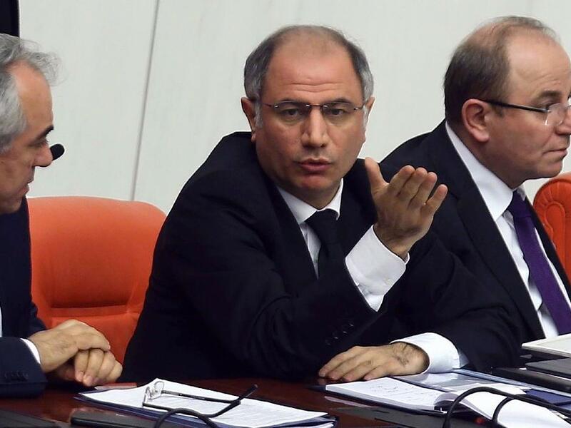 Turkey's Interior Minister Efkan Ala (C) attending a session of the Turkish Parliament in Ankara. (AFP/Adem Altan)